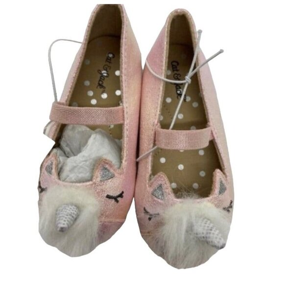 Cat & Jack Toddler Unicorn Slip On, Non Skid Shoes-Pink-Size 5-NWT - Picture 1 of 4